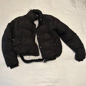 QED London Black Puffer Jacket